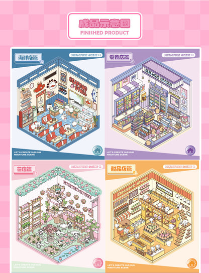 Language idle pet miniature landscaping cute sticker book freeze frame happy series three-dimensional fun landscaping 18 posting paper