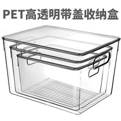 Storage box with lid storage box transparent acrylic kitchen cosmetics sundries station snacks toys clothes books