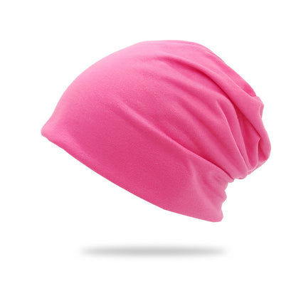 Cross-Border New Style Solid Color Slouchy Beanie, Popular Double-Layer Pullover Hat, Thin Postpartum Hat, Cold Weather Hat Wholesale