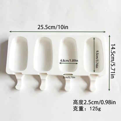 Cross-Border New Oval Ice Cream Mold with Lid, Easy to Release, Cheese Popsicle DIY Home Ice Cream Mold