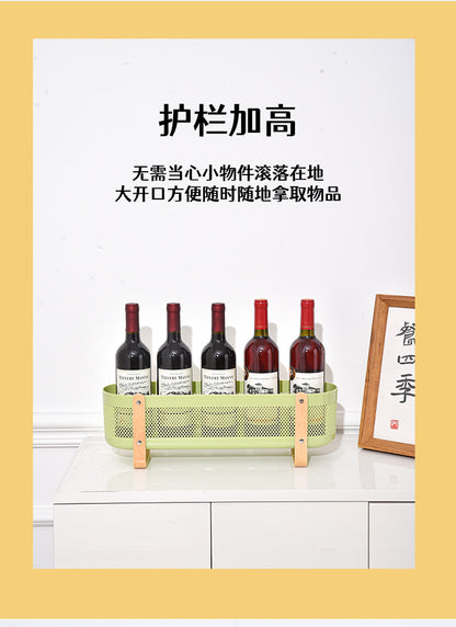 Household Desktop with Partition Room Basket Bathroom Cosmetics Large Capacity Storage Basket Creative and Practical Storage Rack