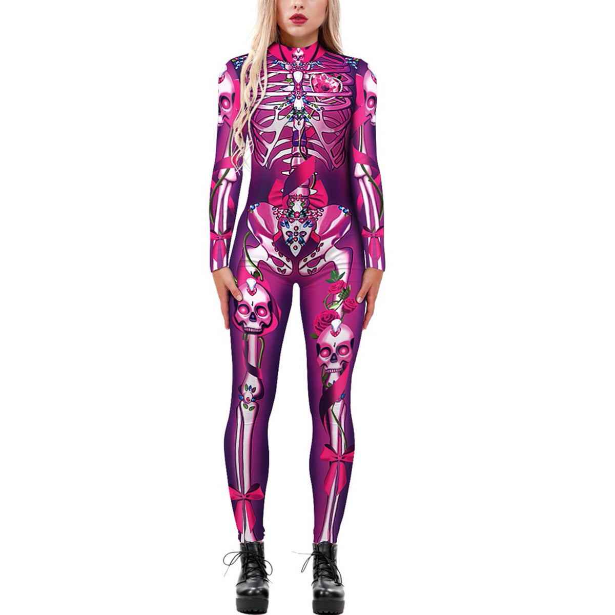 European and American New funny long-sleeved Halloween jumpsuit