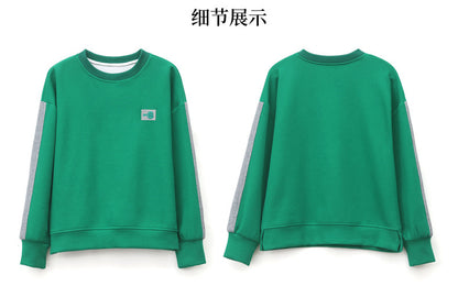 Round Neck Sweatshirt for Women 2024 Spring Small Hooded Sports Middle-Aged Mother Spring & Fall Tops Casual and Versatile