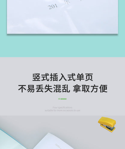 Transparent Multi-Layer Loose-Leaf A4 Folder Pp Student Certificate and Test Paper Storage Book File Folder for Pregnancy Check-Up and Music Score Storage