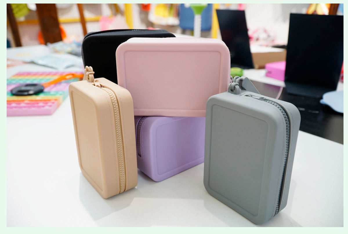 Silicone Rectangular Coin Purse Thickened Small Bag Coin Internet-famous Key Case Headset Storage Certificate Multi-purpose Bag