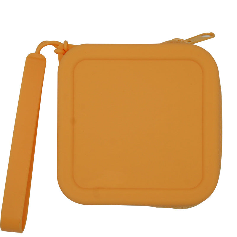 Portable Storage Silicone Cosmetic Bag Change Sanitary Napkin Storage Bag Coin Bag Large Key Case Headset Multi-purpose