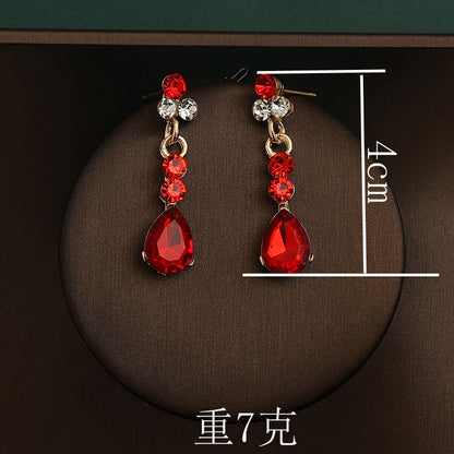 Korean Bride Necklace Earrings Two-piece Decorations Wedding Yarn Wedding Jewelry Wedding Accessories Dance Studio