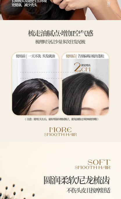 Natural and Authentic Boar Bristle Air Cushion Comb Air Bag Massage Comb Scalp Meridian Fluffy Bamboo Comb Beech Wood Comb Wholesale