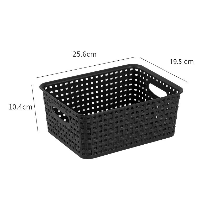 Storage Basket Simple Office Supplies Plastic Storage Basket Desktop Sundries Storage Frame Living Room Study Snack Organize Basket