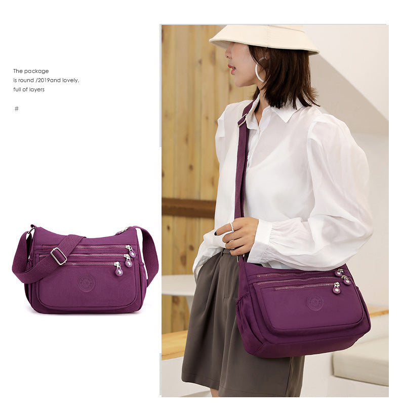 Nylon Cloth Multi-Layer Shoulder Bag Lightweight Simple Casual Crossbody Bag 2025 New Large Capacity Mother's Money Bag