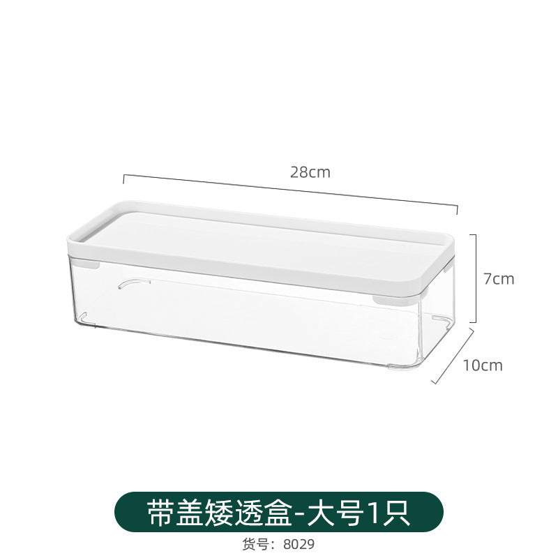 Desktop Storage Box Square Transparent Acrylic Flower Pot Sundries Cosmetics Stationery Notes Kitchen Workstation Height