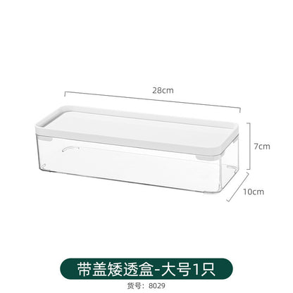 Desktop Storage Box Square Transparent Acrylic Flower Pot Sundries Cosmetics Stationery Notes Kitchen Workstation Height