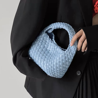 PU handmade woven bag summer high-end niche design women's bag handbag shoulder bag vegetable basket Ins bag