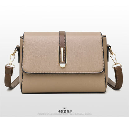 Small Square Bag for Women 2026 New Fashion Soft Leather Women's Shoulder Crossbody Bag Pure Color High-Quality Texture Middle-Aged Mom Bag