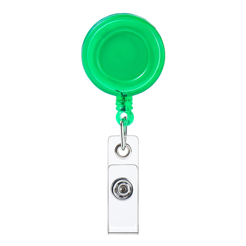 Transparent Easy Pull Buckle Doctor Nurse Breast Card Certificate Card Case Anti-loss Clip Buckle Meal Card Work Card Transparent Color Retractable Buckle