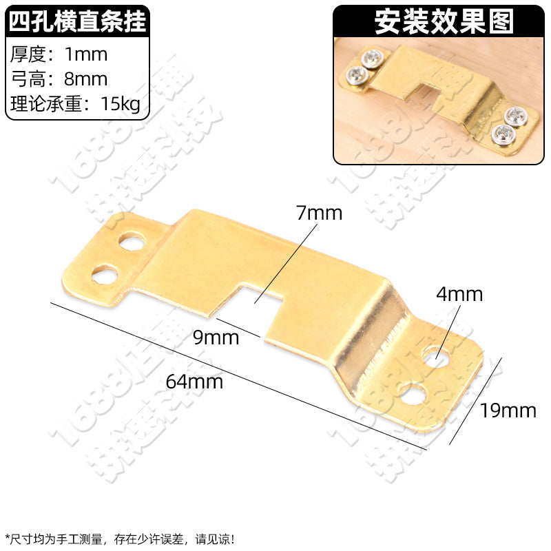 Photo Frame Hanging Buckle Hanging Ring Invisible Hook Metal Nail Hardware Hook Picture Frame Hanging Dark Hanging Buckle Oil Painting Hanging Painting Accessories