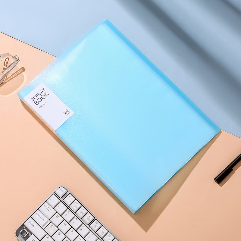 Transparent Multi-Layer Loose-Leaf A4 Folder Pp Student Certificate and Test Paper Storage Book File Folder for Pregnancy Check-Up and Music Score Storage