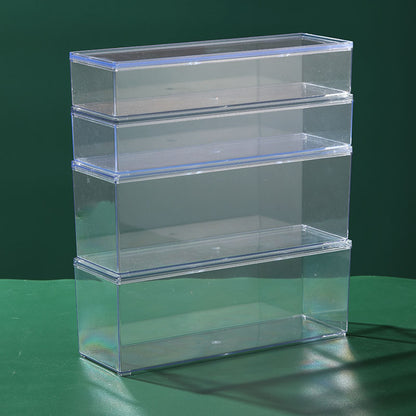 Desktop Storage Box Drawer Built-in Partition Transparent Acrylic Narrow Long Rectangular Cosmetic Workstation Kitchen