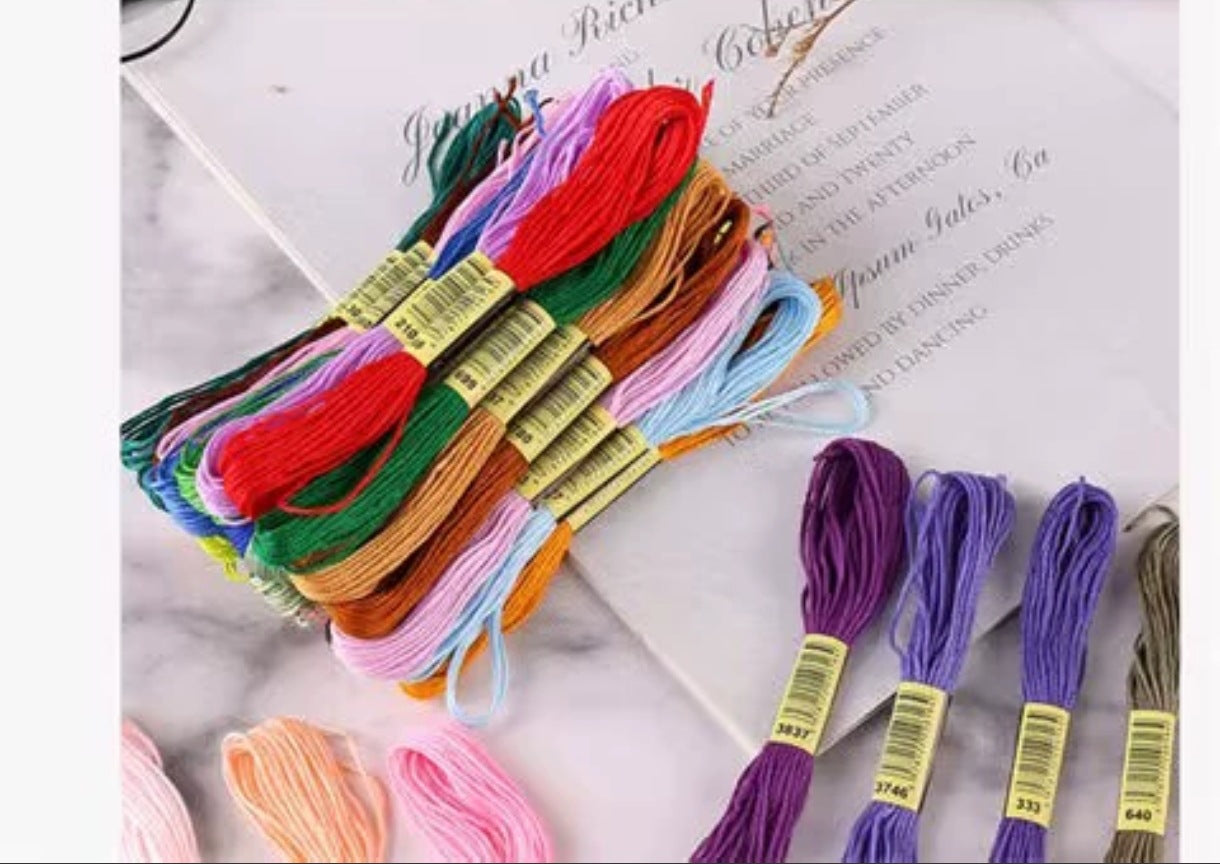 200 color 100 color 50 color cross embroidery thread embroidery thread 6 strands 8 meter branch diy embroidery tool material suit batch