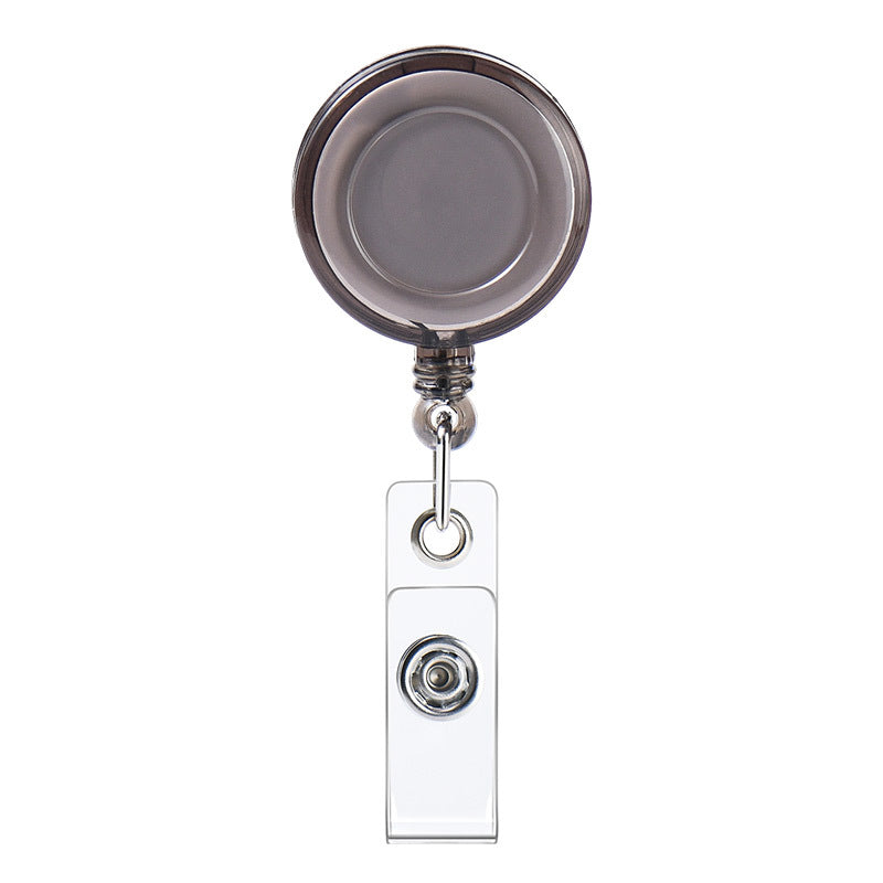 Transparent Easy Pull Buckle Doctor Nurse Breast Card Certificate Card Case Anti-loss Clip Buckle Meal Card Work Card Transparent Color Retractable Buckle
