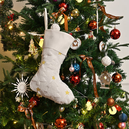 Temu Spot Delivery Cross-Border Christmas Socks European and American Christmas Holiday Decoration Socks Embroidered Plush Socks Source Factory