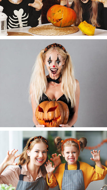 Cross-border wholesale Amazon Halloween pumpkin knotted hairband high cranial top headband hairpin high sense hair cave hair accessories