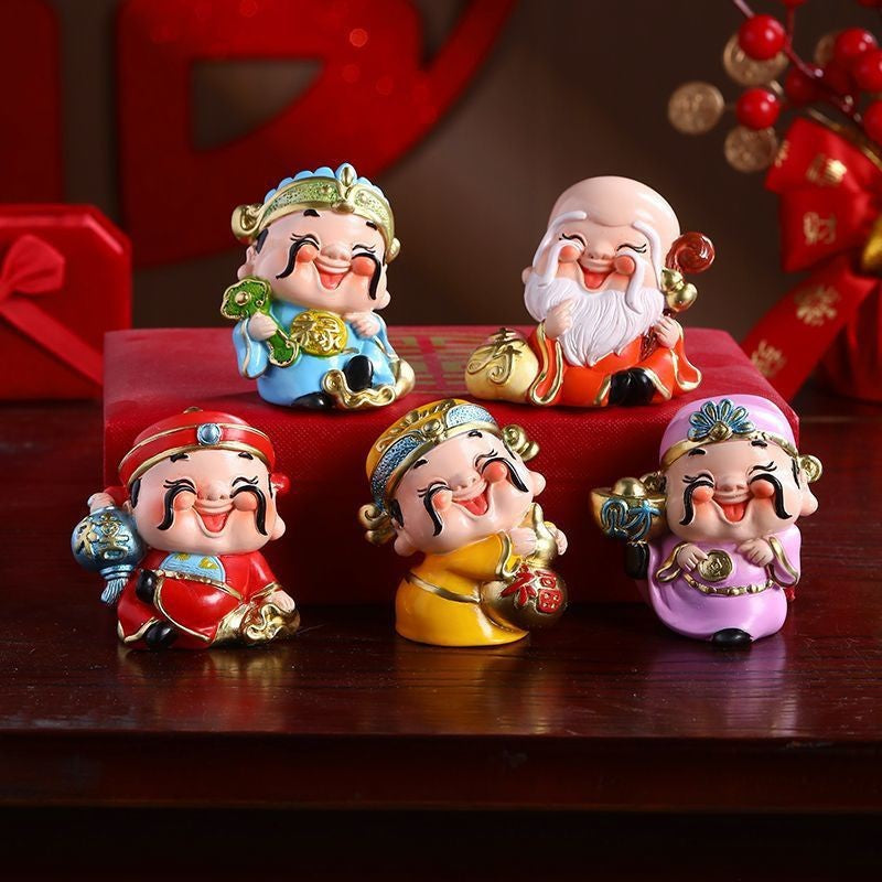 Fuxing Linmen God of Wealth Decoration Office Home Living Room Decorations Hallway Opening Housewarming Gift