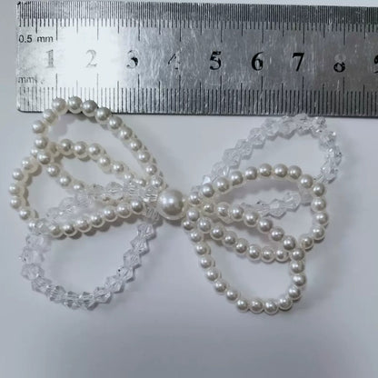 Wholesale bouquet bow jewelry imitation pearl cake decoration bow chain Valentine's Day accessories accessories decoration