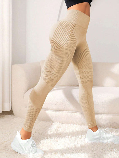 European and American hot selling seamless hip lifting fitness pants belly contracting tight high waist peach hip yoga pants