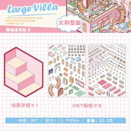 Language idle pet miniature landscaping cute sticker book freeze frame happy series three-dimensional fun landscaping 18 posting paper