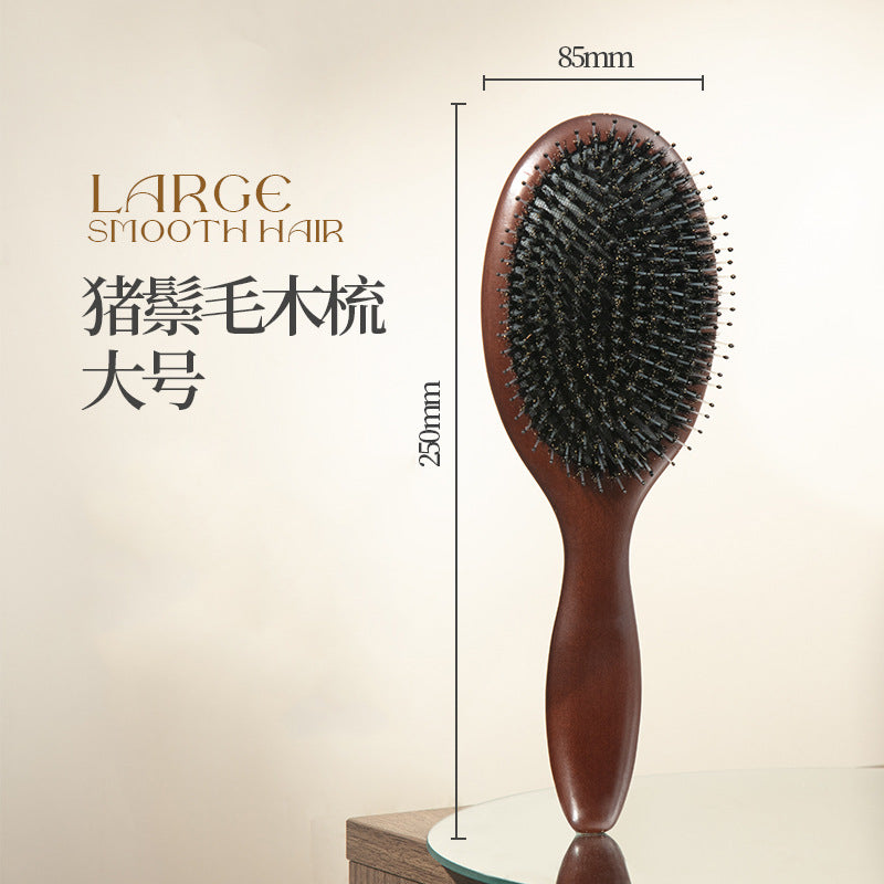 Natural and Authentic Boar Bristle Air Cushion Comb Air Bag Massage Comb Scalp Meridian Fluffy Bamboo Comb Beech Wood Comb Wholesale