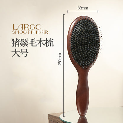 Natural and Authentic Boar Bristle Air Cushion Comb Air Bag Massage Comb Scalp Meridian Fluffy Bamboo Comb Beech Wood Comb Wholesale