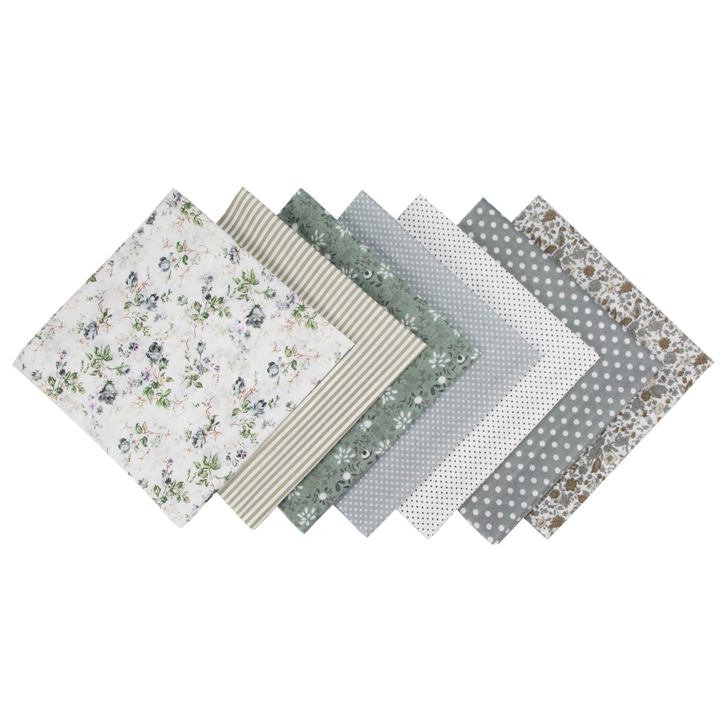 7 Color Patchwork Cloth Group Plain Flower Cloth Broken Plaid Dot DIY Cotton Small Fresh Plant Printing Cloth