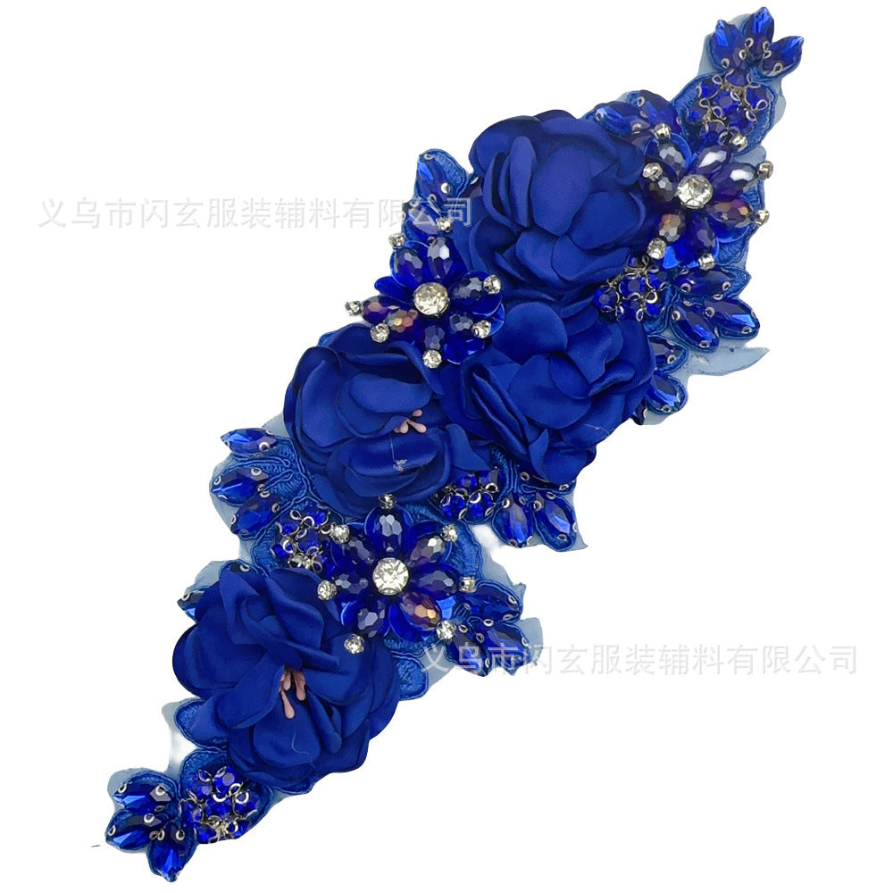 Rhinestone Flower Decoration Dress Wedding Dress