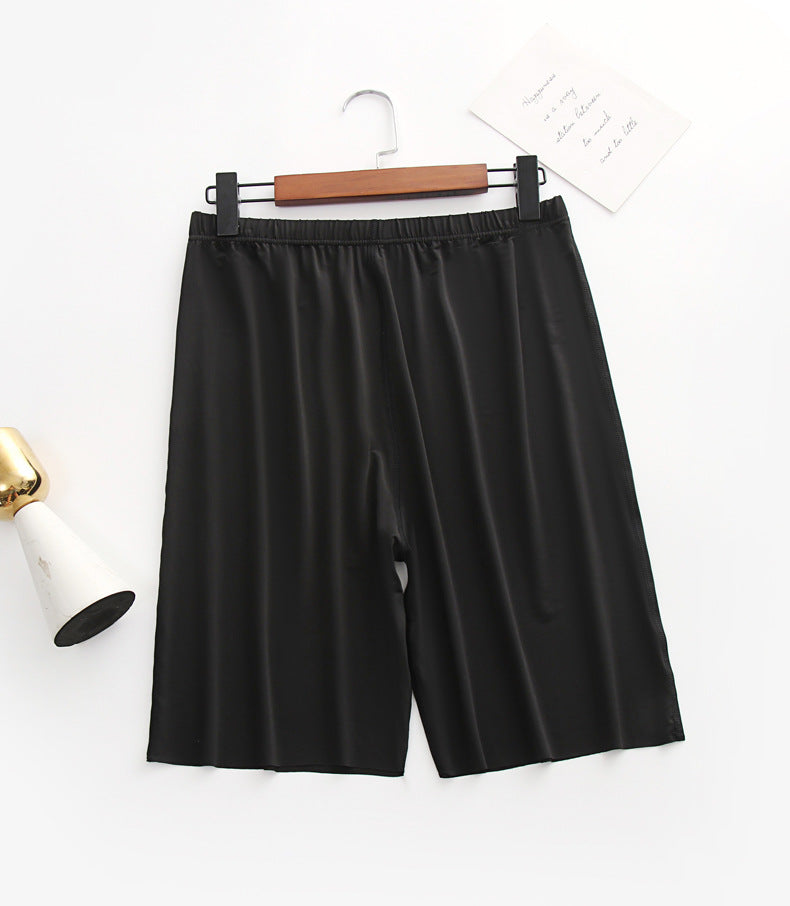 Ice Silk Pajamas Men's Summer Home Shorts Ultra-Thin Breathable Silk Home Pants Large Size Five-Point Pants Can Be Worn Outside