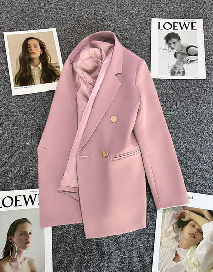 Orange Suit Jacket Women's 2025 Spring and Autumn New Korean High-end Temperament Popular Suit 22 Colors