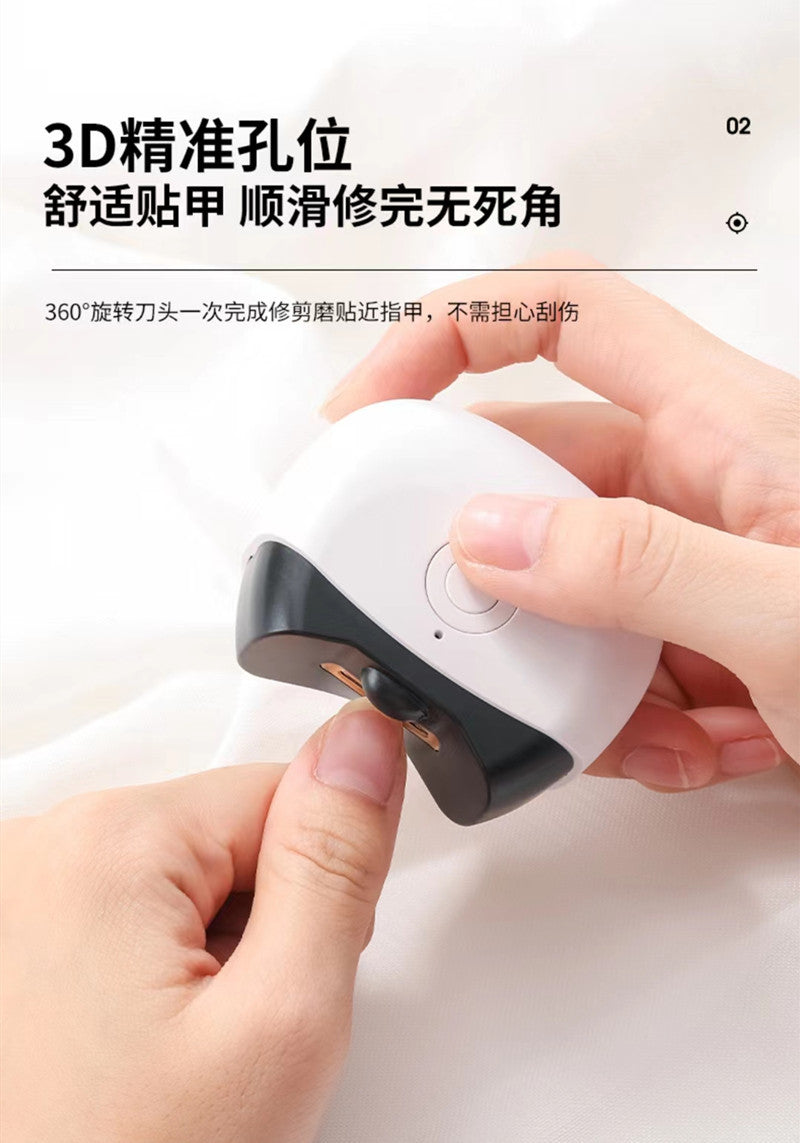 Mini Electric Nail Clipper high quality Ultra Quiet with Light Adult Nail Art Rechargeable Nail Grinder Automatic Nail Clipper