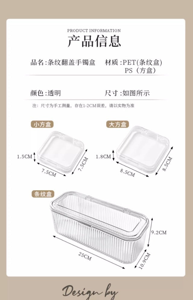 Bracelet Storage Box Transparent Anti-Oxidation Portable Crystal Bracelet Jewelry Special Bracelet Jewelry Box