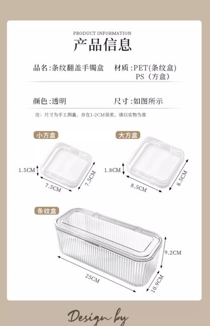 Bracelet Storage Box Transparent Anti-Oxidation Portable Crystal Bracelet Jewelry Special Bracelet Jewelry Box