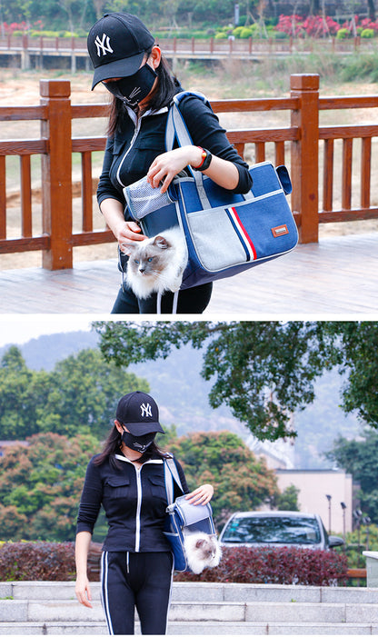 Cat Bag, Pet Bag, Large-Capacity Cat Bag, Dog Outing Shoulder Cross-Body Backpack, a Must-Have for Pet Travel