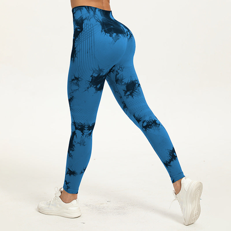 European and American hot selling seamless hip lifting fitness pants belly contracting tight high waist peach hip yoga pants