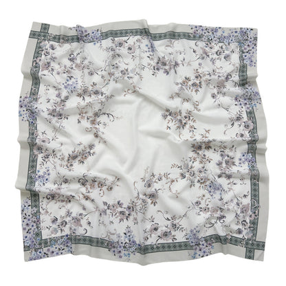 Cross-Border New Product Voile Print 110 Square Scarf Classic Lace Scarf Turban Malaysian Shawl