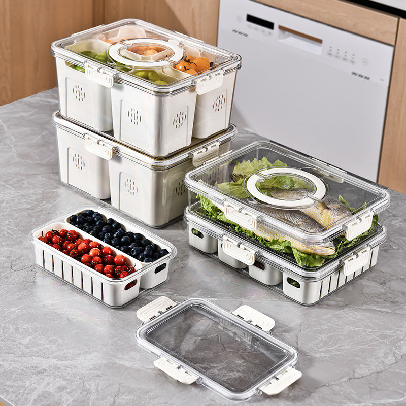 Seasoning Fresh-keeping Plastic Kitchen Sealed Box Spice Storage Box Food Grade Format Transparent Cereal Seasoning