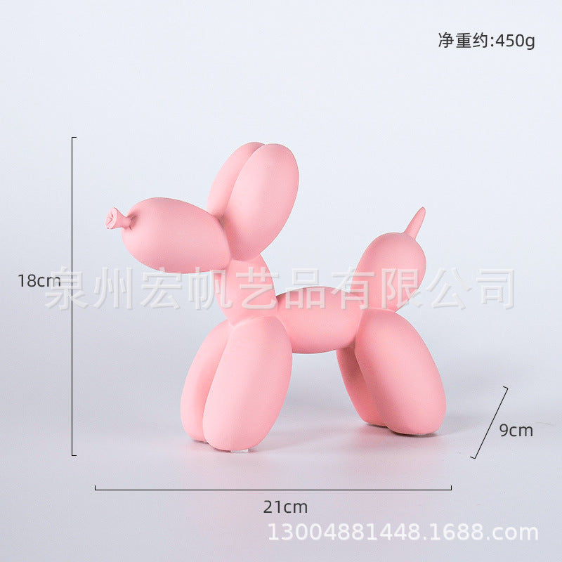 Nordic Light Luxury Blow Dog Ornaments Modern Creative Simple Living Room Desktop TV Cabinet Home Entrance Decorations