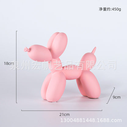 Nordic Light Luxury Blow Dog Ornaments Modern Creative Simple Living Room Desktop TV Cabinet Home Entrance Decorations