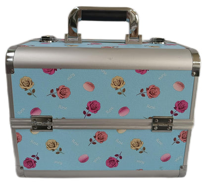 Manufacturer's Ready-Made Wholesale and Retail Professional Makeup Box, Beauty and Manicure Box, Double-Layer Large-Capacity Portable Makeup Box