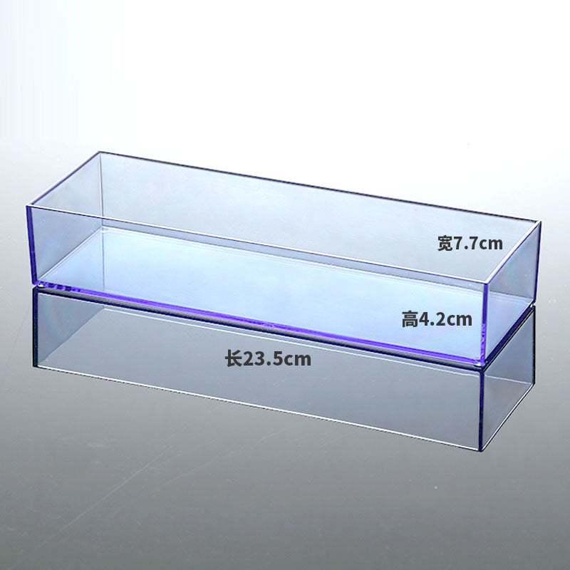 Simple Storage Box Transparent Acrylic Narrow Long Rectangular Mirror Cabinet Cosmetic Stationery Pen Kitchen Chopsticks Box