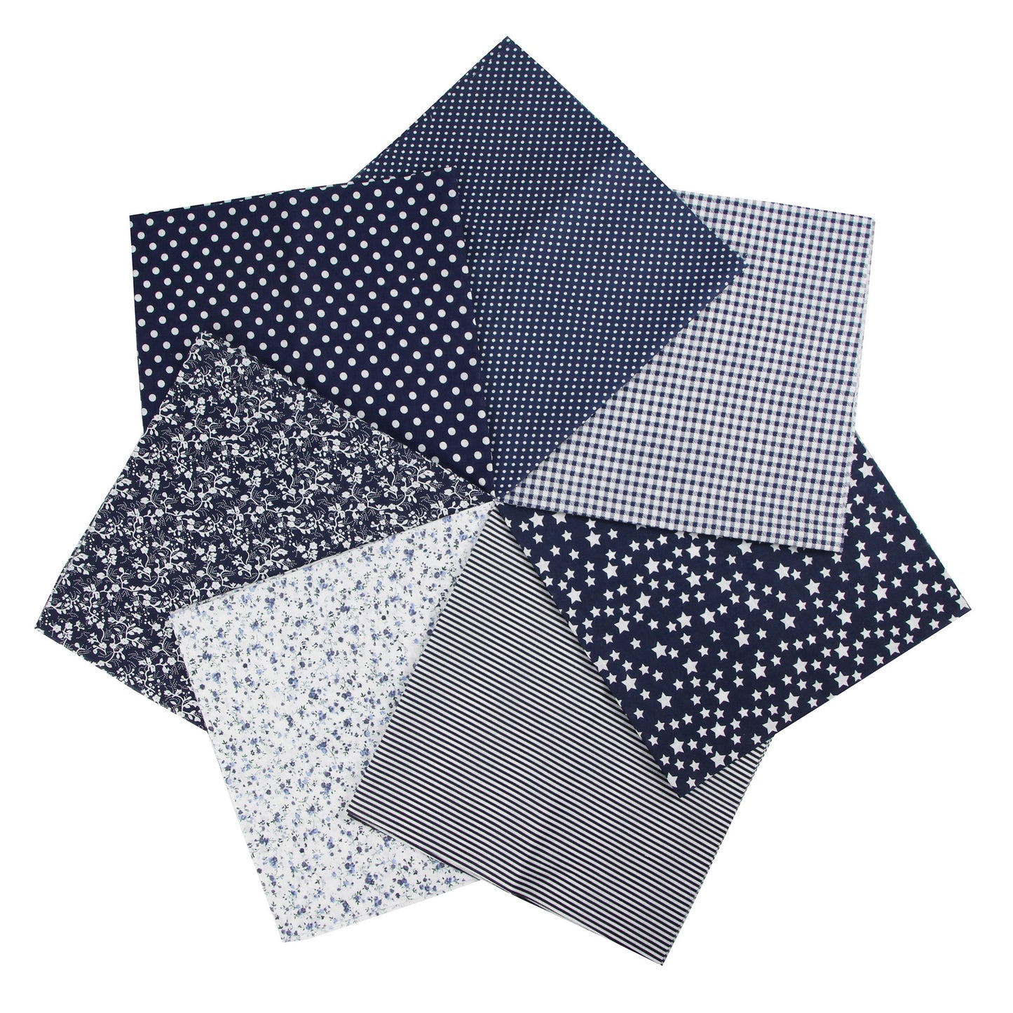 7 Color Patchwork Cloth Group Plain Flower Cloth Broken Plaid Dot DIY Cotton Small Fresh Plant Printing Cloth