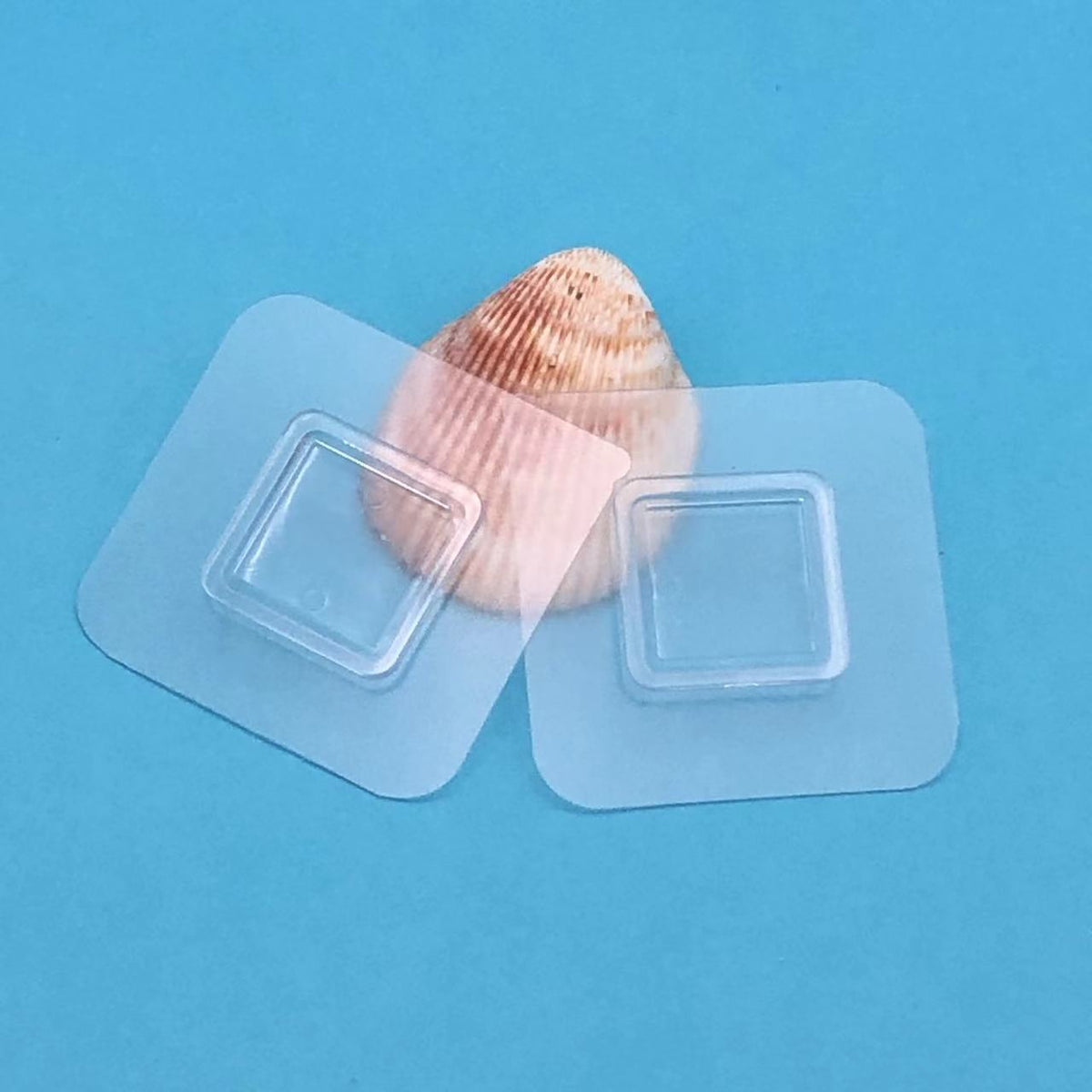No-Drill Adhesive Storage Rack Patch Wholesale Accessories, Adhesive Hooks, Square Wall-Mounted Plastic Flat Buckle Clips