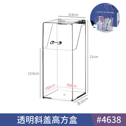 Makeup Cotton Swab Storage Box Makeup Remover Cotton Toothpick Line Acrylic Box Desktop Beauty Egg Cosmetics Storage Box